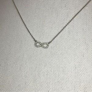 Silver Infinity Necklace Dainty Delicate Thin Chain Layering Necklace